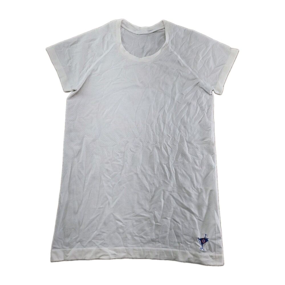 Lululemon Women's Swiftly Tech Short Sleeve Crew White Sz 8 - "Ocean Reef Club"